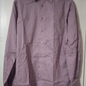 Kenneth Cole Reaction men's shirt sizeM(15-15.5;34-35) purple stripes work wear